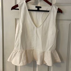 Peplum cream JCrew top, S